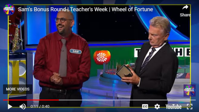 Read more about the article Music teacher wins big on Wheel of Fortune