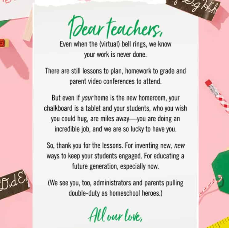 dear teachers